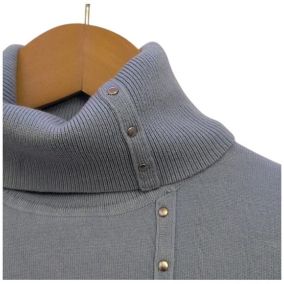 LEO & UGO light blue turtleneck sweater size 3 - Picture 3 of 5